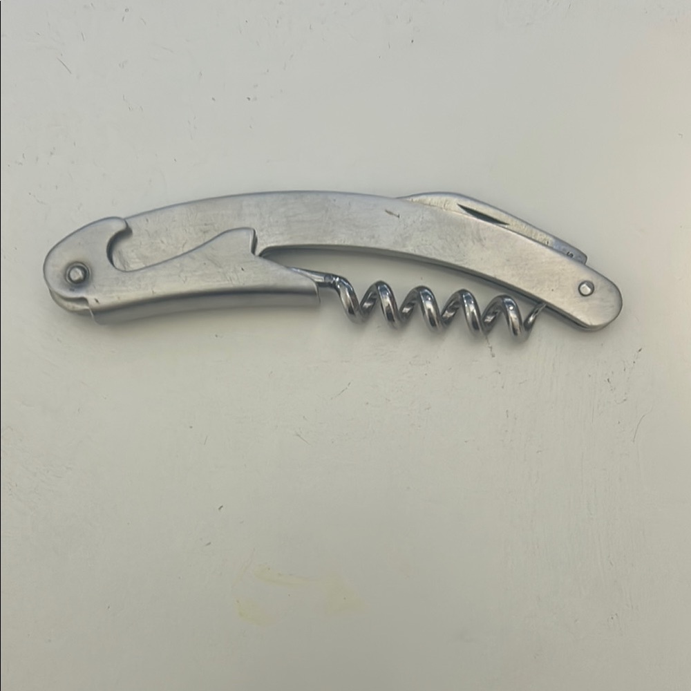 Silver Corkscrew Bottle Opener